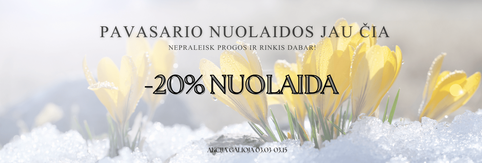 pavasario nolaidos 20%