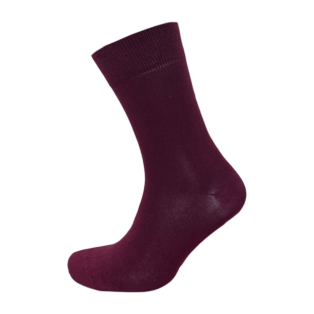 Vyriškos klasikinės kojinės iš šukuotinės medvilnės RED WINE