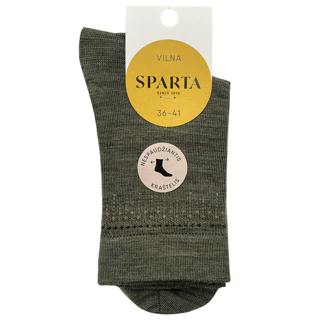 Vilnonės moteriškos kojinės nespaudžiančiu kraštu