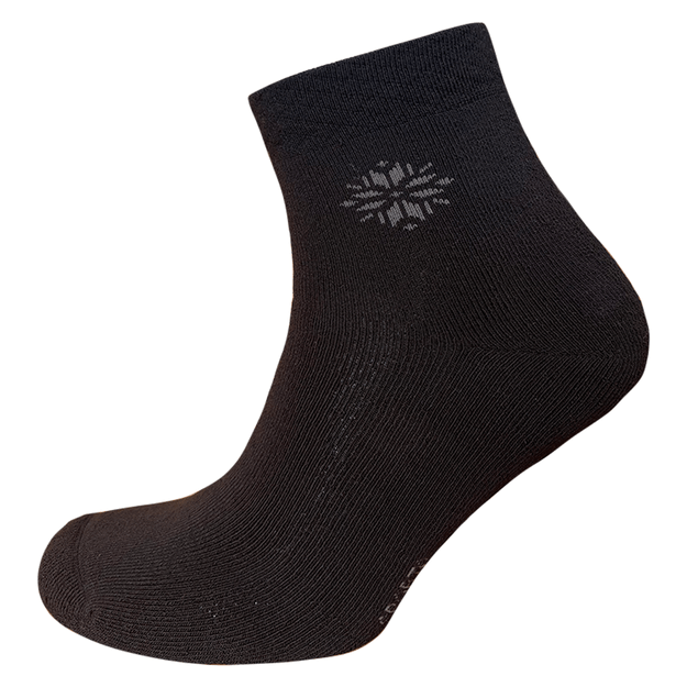 Moteriškos storos medvilninės kojinės BLACK PLUSH