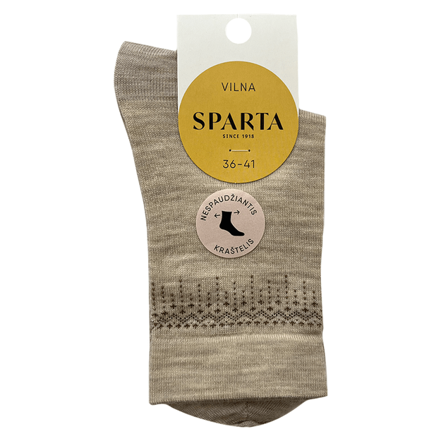 Vilnonės moteriškos kojinės nespaudžiančiu kraštu