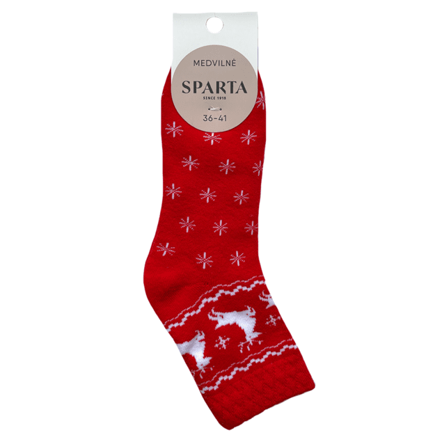 Moteriškos medvilninės kojinės RED PLUSH ELNIAI