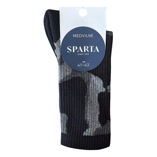Kojinės iš medvilnės su pliušiniu padu DARK CAMOUFLAGE