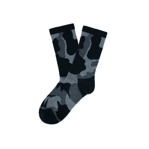 Kojinės iš medvilnės su pliušiniu padu DARK CAMOUFLAGE