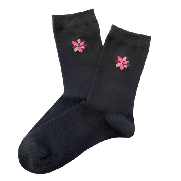 Moteriškos medvilninės kojinės FLOWER