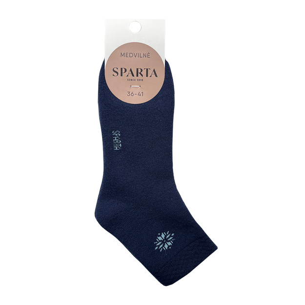 Moteriškos storos medvilninės kojinės DARK BLUE PLUS