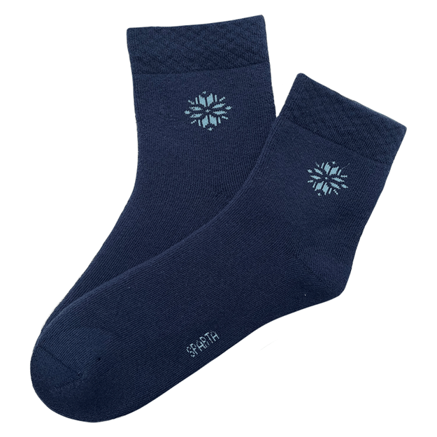 Moteriškos storos medvilninės kojinės DARK BLUE PLUS