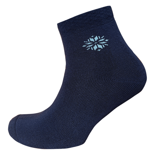 Moteriškos storos medvilninės kojinės DARK BLUE PLUS