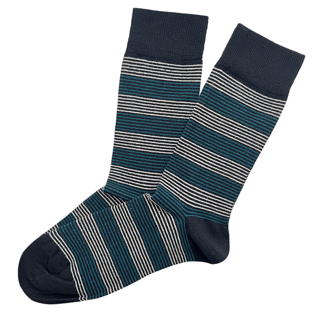 Dryžuotos medvilninės vyriškos kojinės