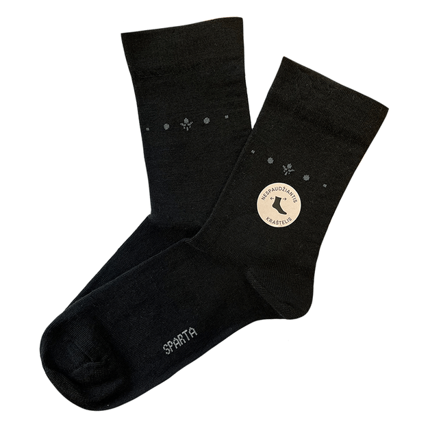 Vilnonės moteriškos kojinės nespaudžiančiu kraštu