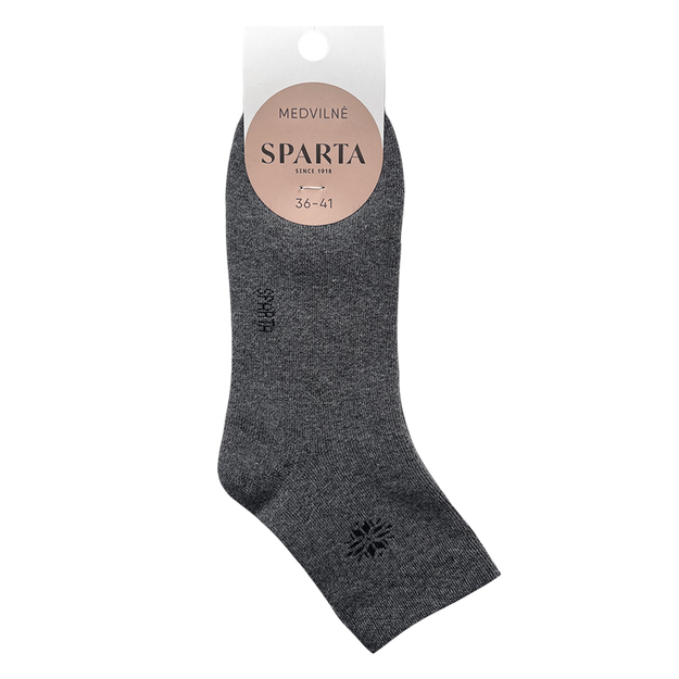 Moteriškos storos medvilninės kojinės DARK GREY MELANGE PLUSH