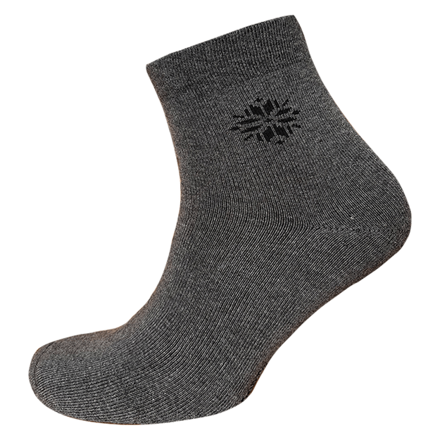 Moteriškos storos medvilninės kojinės DARK GREY MELANGE PLUSH