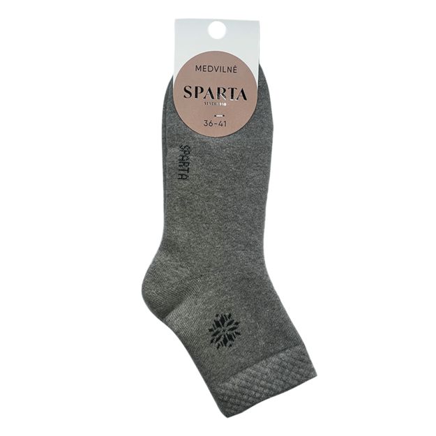 Moteriškos storos medvilninės kojinės GREY MELANGE PLUSH