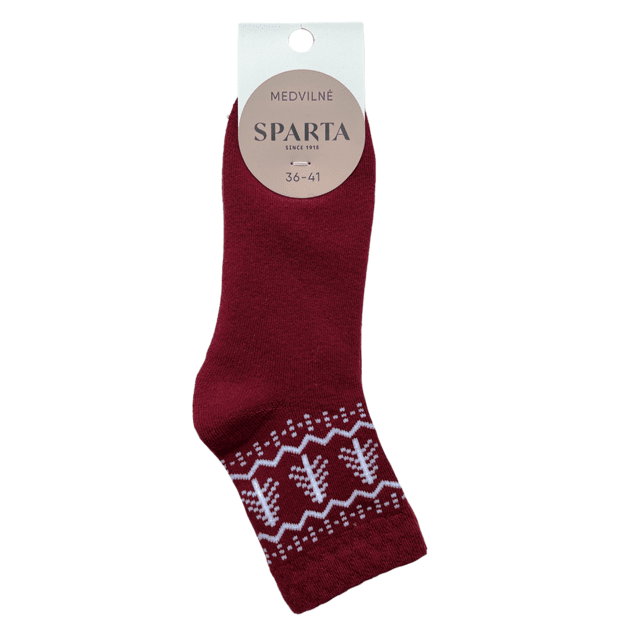Moteriškos medvilninės kojinės BURGUNDY PLUSH EGLĖS