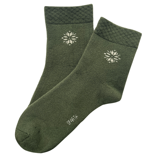Moteriškos storos medvilninės kojinės KHAKI PLUSH