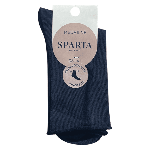 Moteriškos medvilninės kojinės su nespaudžiančiu krašteliu