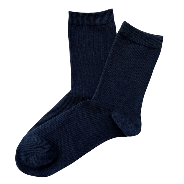 Moteriškos medvilninės kojinės DARK BLUE