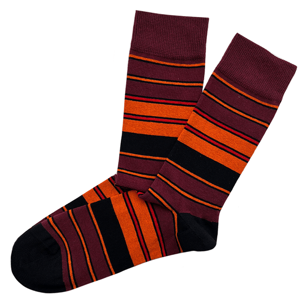 Dryžuotos medvilninės vyriškos kojinės