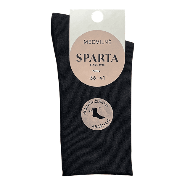 Moteriškos medvilninės kojinės su nespaudžiančiu krašteliu