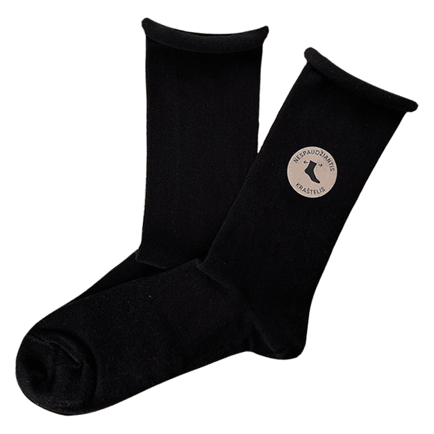 Moteriškos medvilninės kojinės su nespaudžiančiu krašteliu