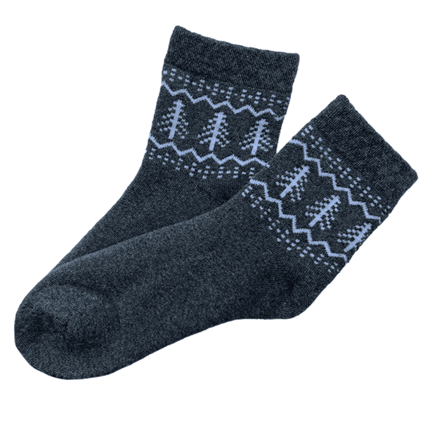 Moteriškos medvilninės kojinės DARK GREY MELANGE PLUSH EGLĖS
