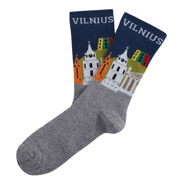 Kojinės iš šukuotinės medvilnės VILNIUS