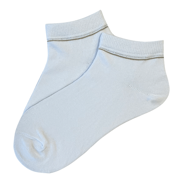 Trumpos moteriškos medvilninės kojinės WHITE