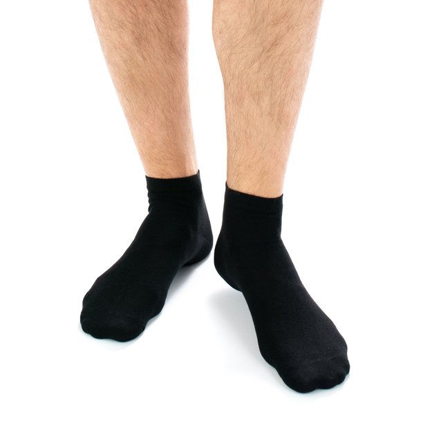 Vyriškos trumpos medvilninės kojinės BLACK