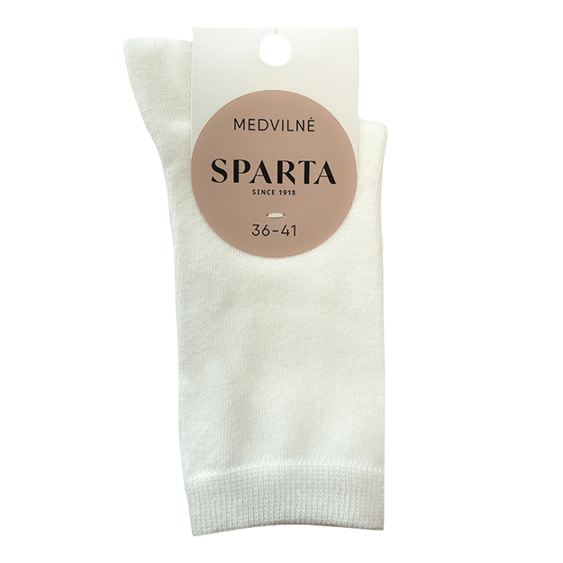 Moteriškos medvilninės kojinės WHITE