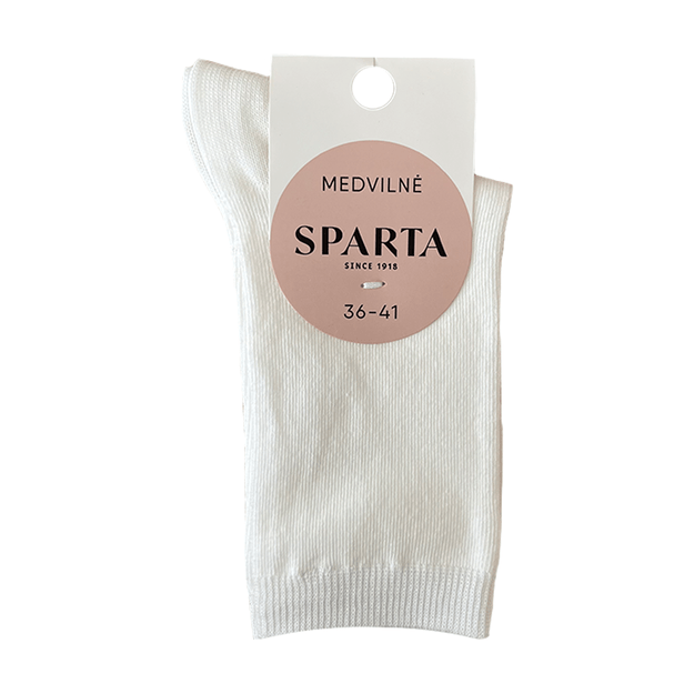Moteriškos medvilninės kojinės WHITE