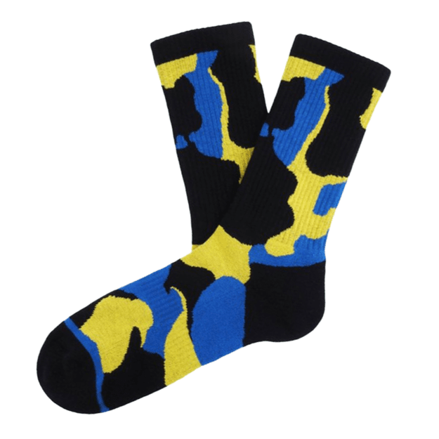 Kojinės BLUE/YELLOW CAMOUFLAGE
