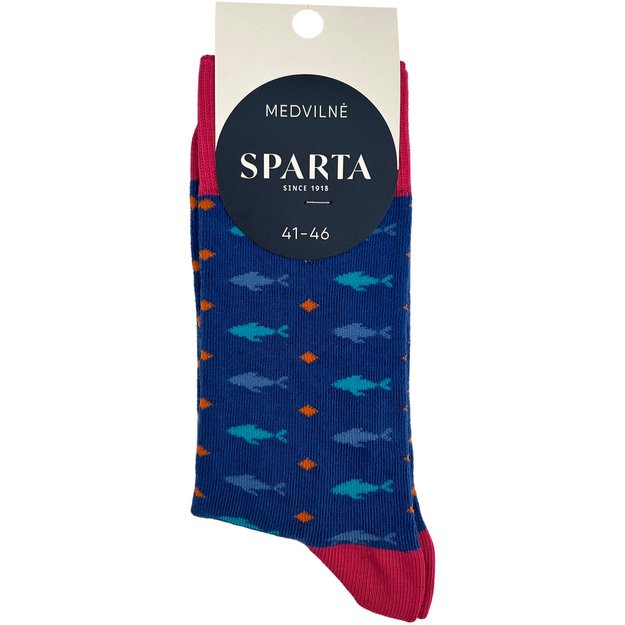 Kojinės iš šukuotinės medvilnės FISH