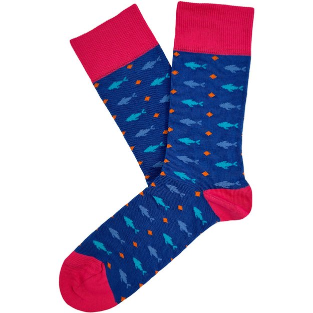 Kojinės iš šukuotinės medvilnės FISH