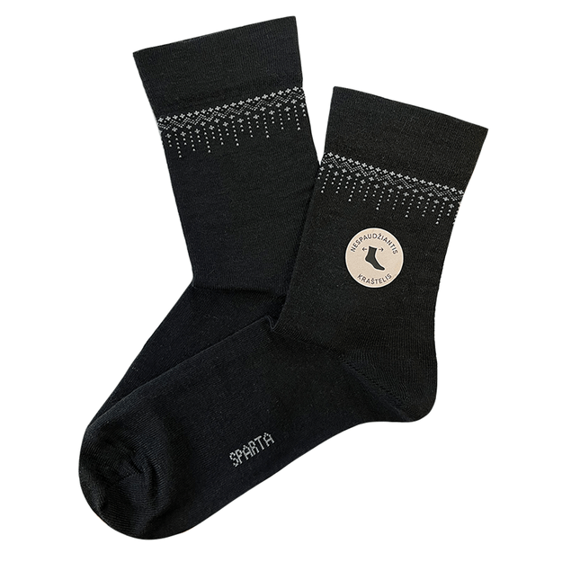 Vilnonės moteriškos kojinės nespaudžiančiu kraštu