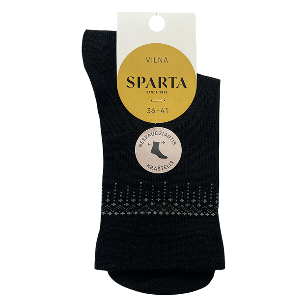 Vilnonės moteriškos kojinės nespaudžiančiu kraštu