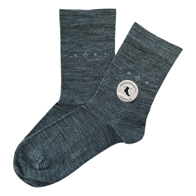 Vilnonės moteriškos kojinės nespaudžiančiu kraštu